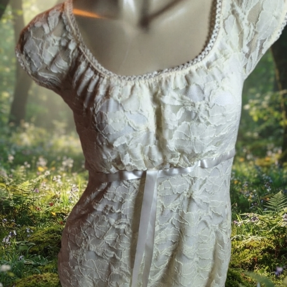 Julie's Closet Cream Lace Maternity Top